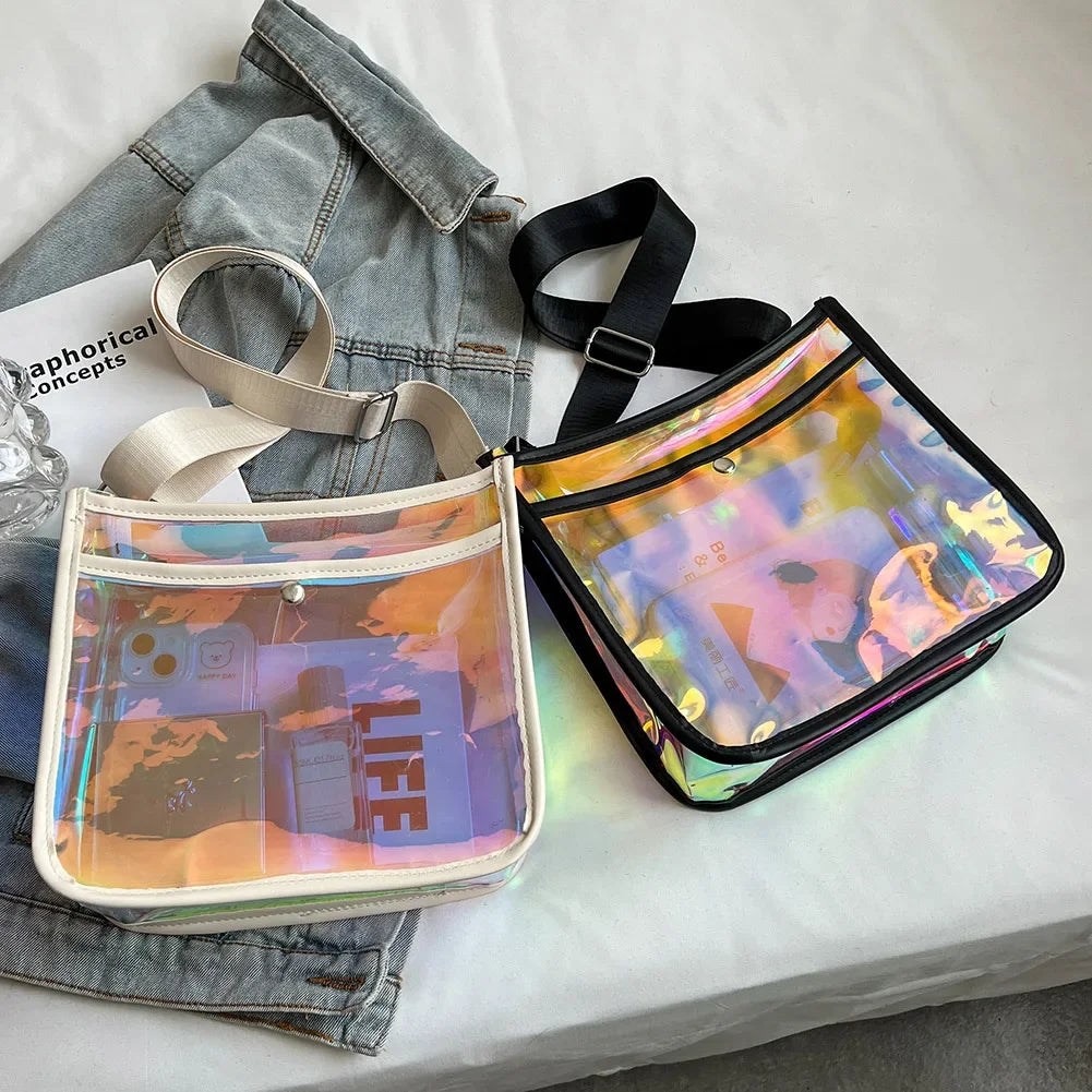 TrendZ Borsa a Tracolla Laser Colorata Illusoria