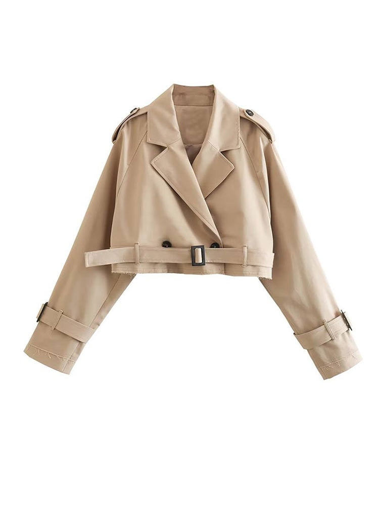 Trench corto beige