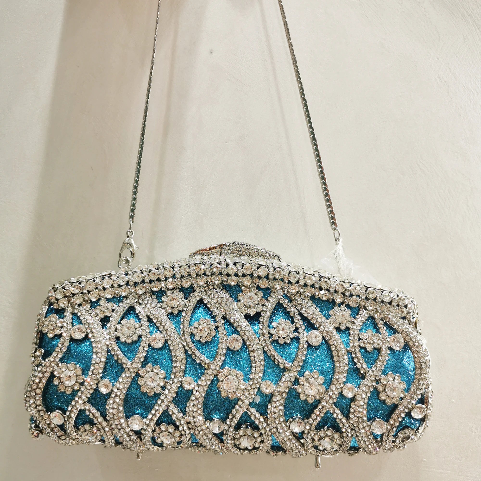 SkyLuxe Sky Blue Clutch