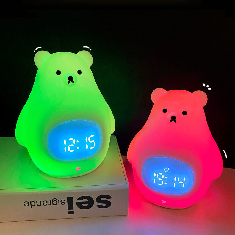 Sveglia per bambini Orso Polare carina con luce notturna