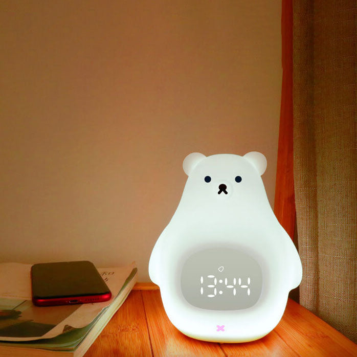 Sveglia per bambini Orso Polare carina con luce notturna