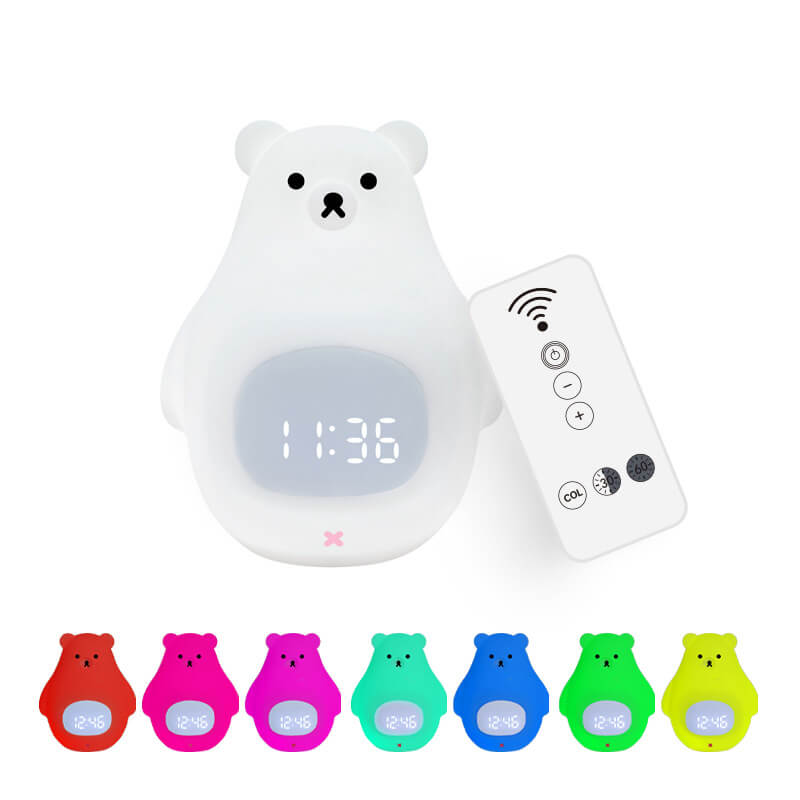 Sveglia per bambini Orso Polare carina con luce notturna