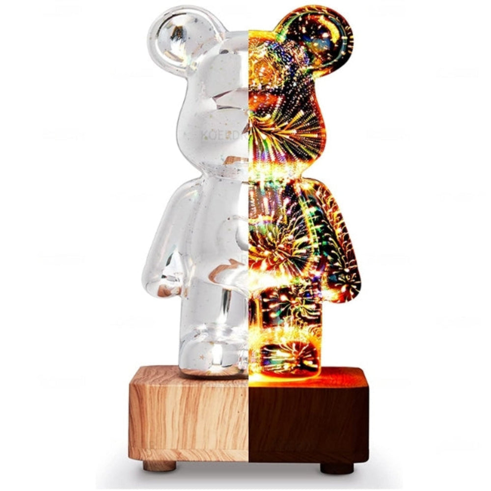 Lampada Orso LED Carina con Effetto Luce 3D