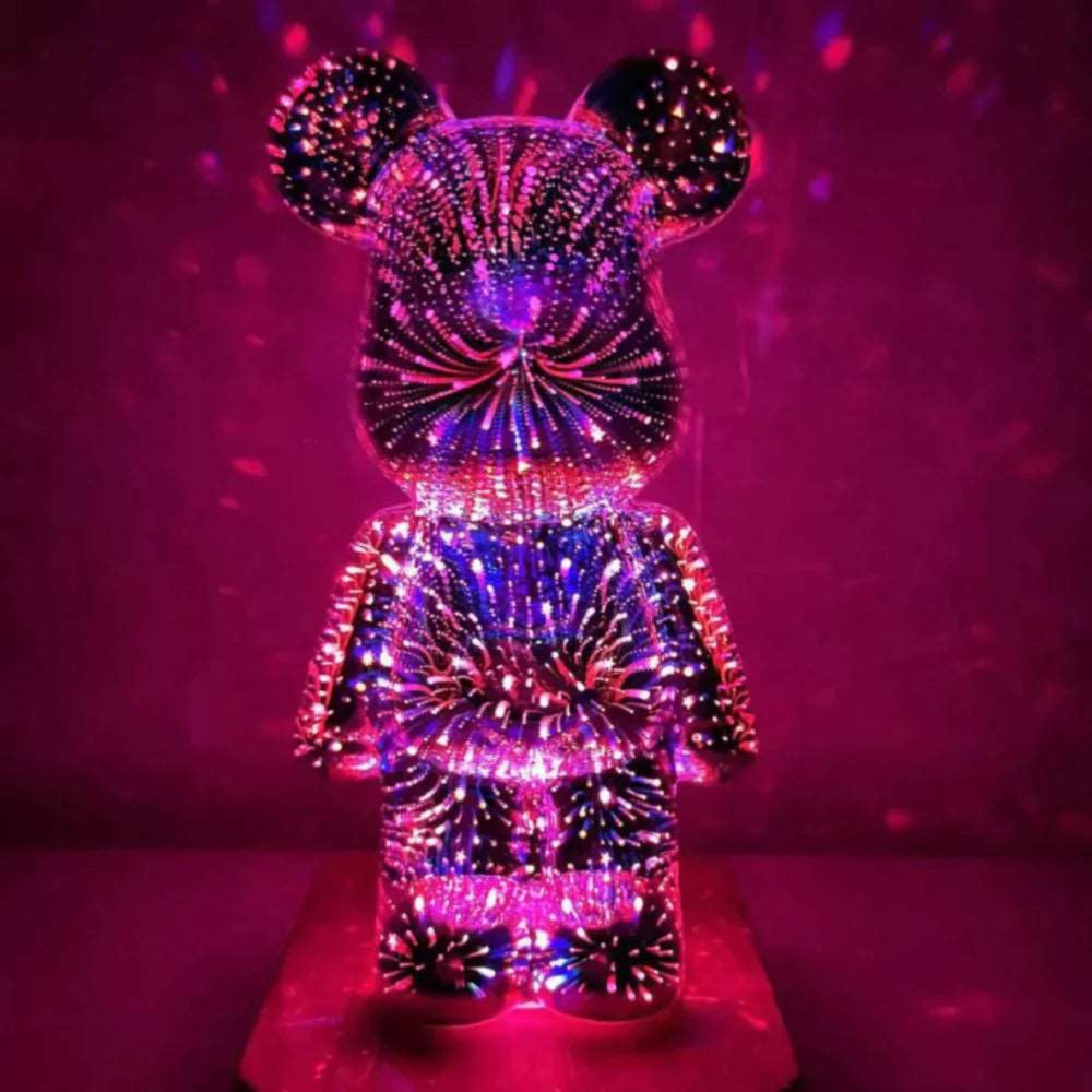 Lampada Orso LED Carina con Effetto Luce 3D