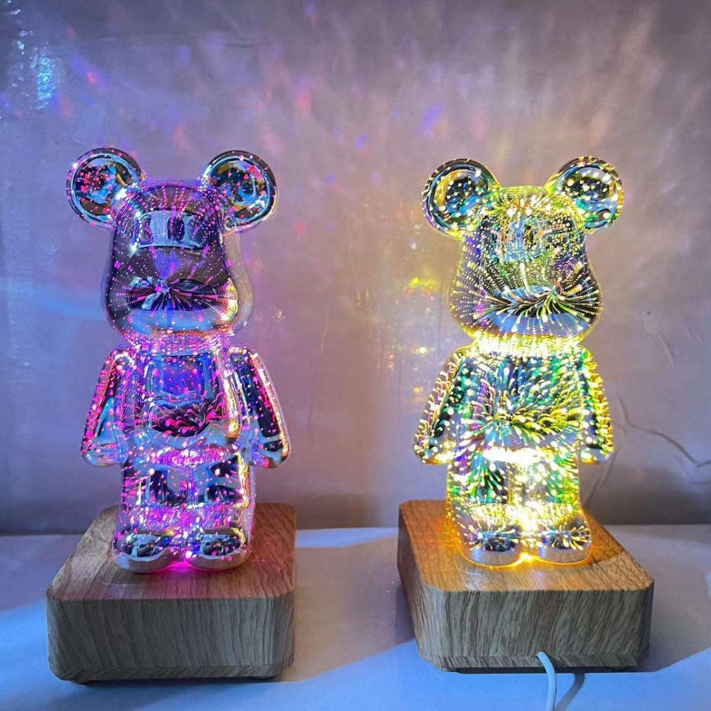 Lampada Orso LED Carina con Effetto Luce 3D