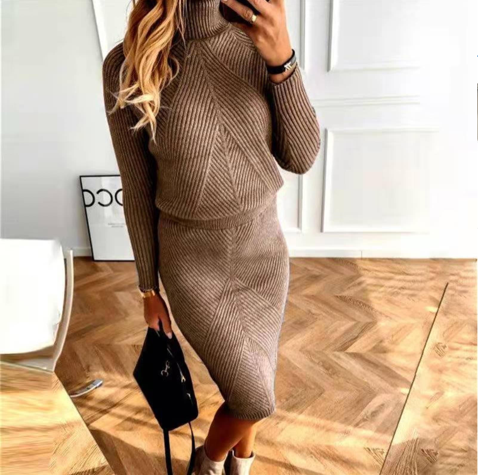 VELANORA- Knusse pullover gebreide jurk