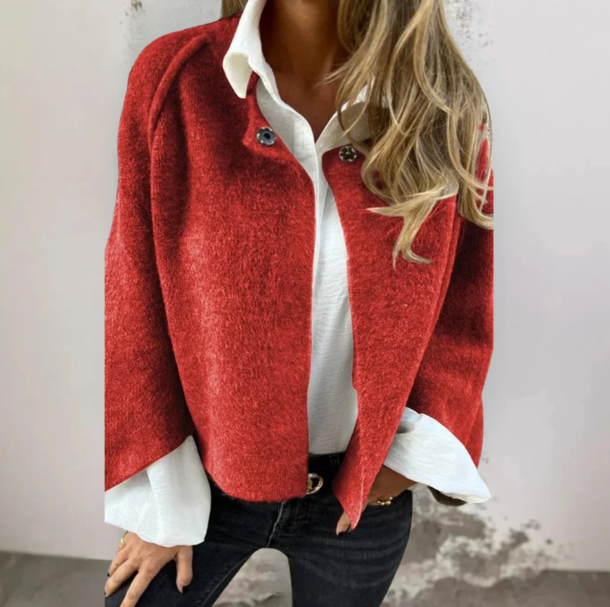 Giacca corta elegante da donna per autunno e primavera – Giacca per stagione di transizione in design alla moda