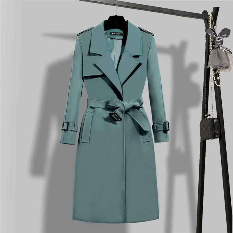 Mira | Trenchcoat da donna vintage business | Di alta qualità, lavato