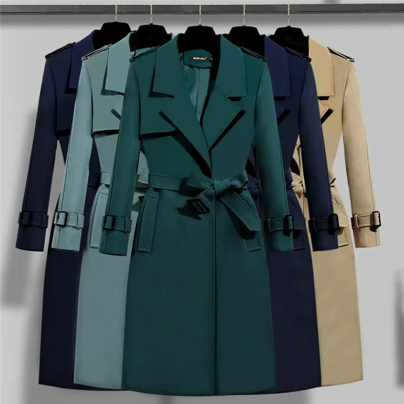 Mira | Trenchcoat da donna vintage business | Di alta qualità, lavato