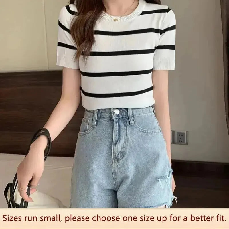 LuxeLeef Summer Stripes Top