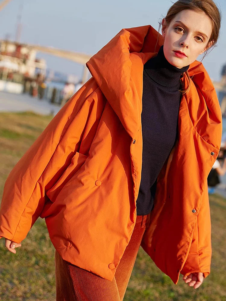 Nova | Parka invernale caldo da donna | Arancione