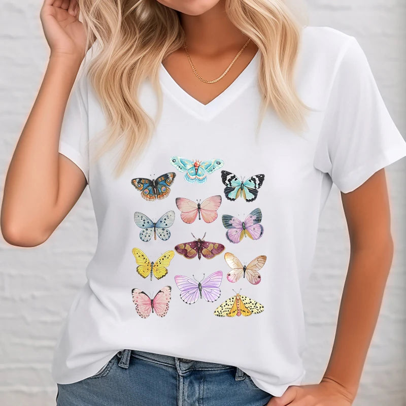 FloraVibe Butterfly Graphic T-Shirt