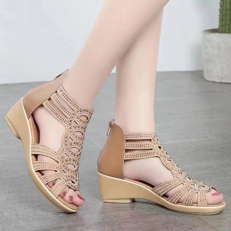 Aurora Belle Summer Wedge Sandals