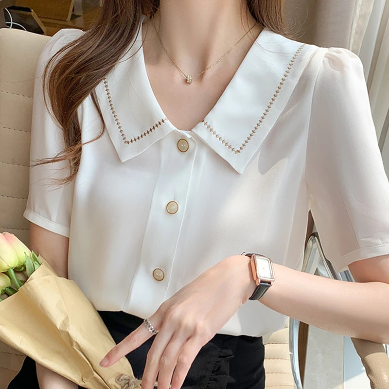 SummerLuxe Chiffonbluse