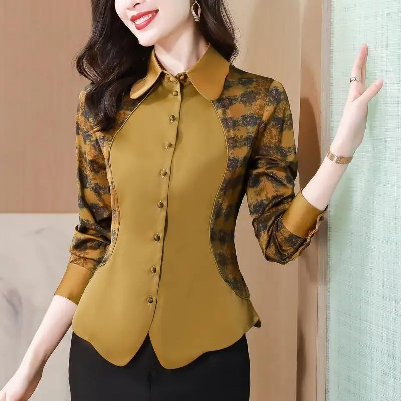VrouwenLenteMode Patchwork Bluse
