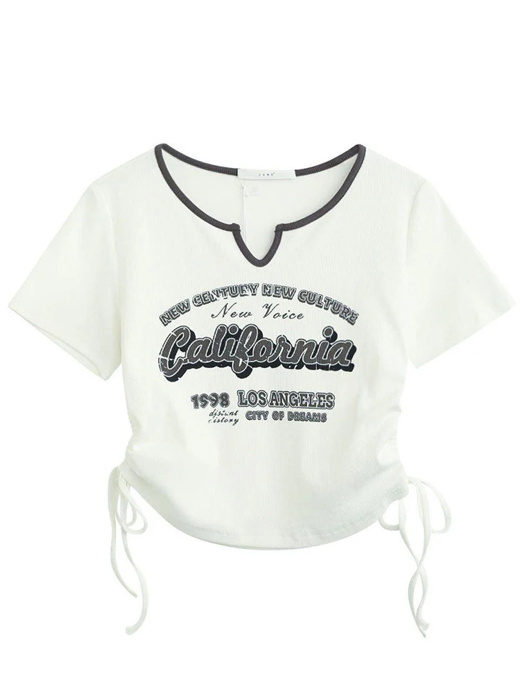 Zenith Retro Buchstaben Crop Top
