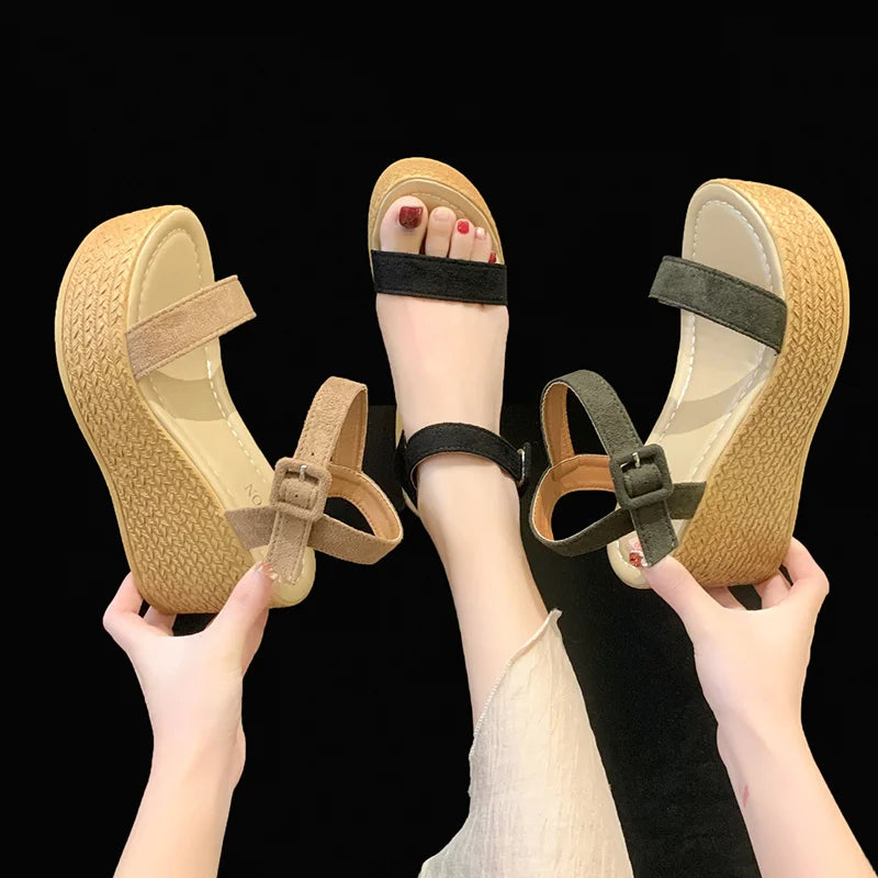VividVista Summer Wedges
