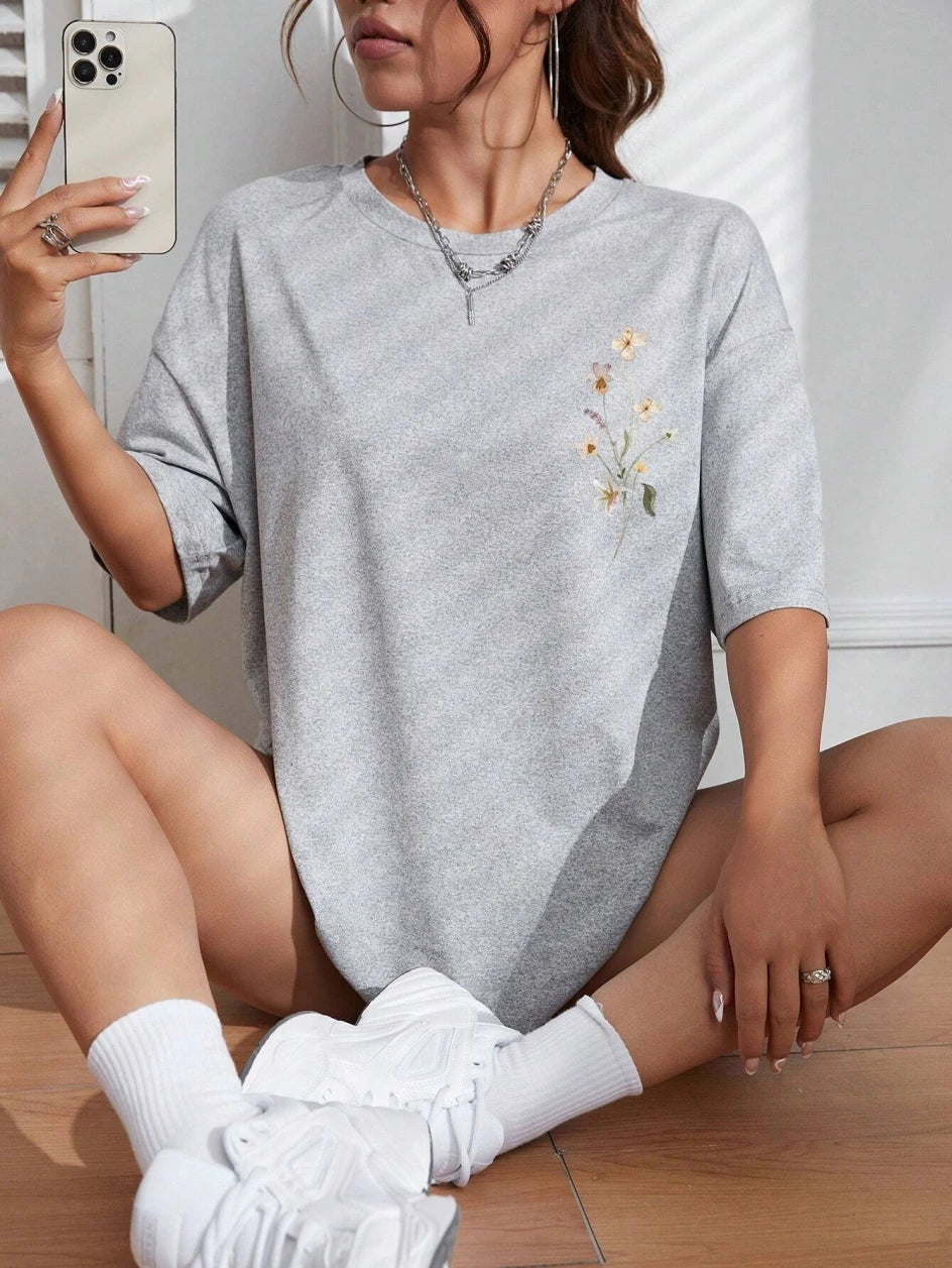 LuxeLente T-shirt con stampa floreale
