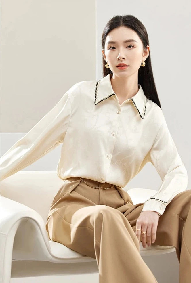 Aprikosenbluse von Eleganza Moda