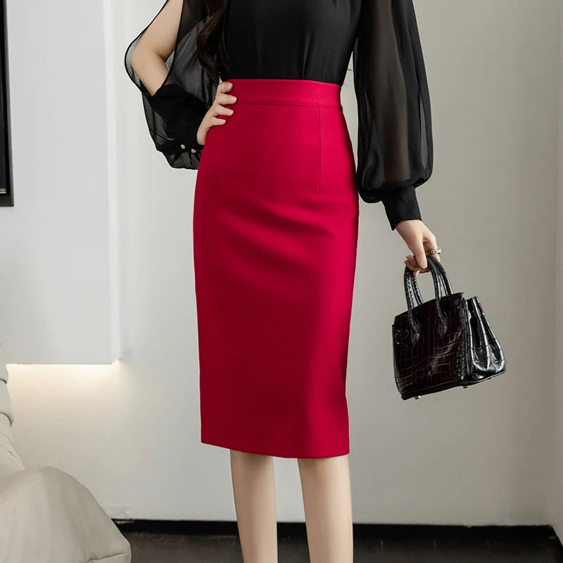 Modena Elegant High Waist Pencil Skirt
