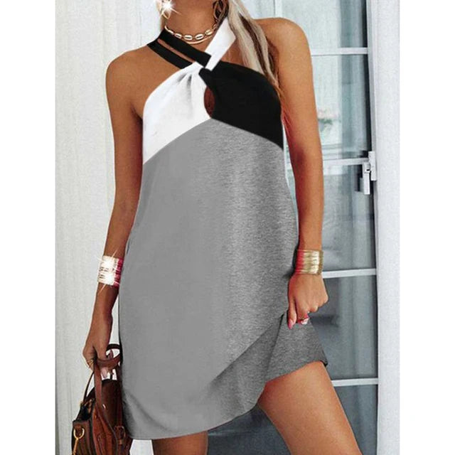Luipaard Patchwork Print Zomerjurk