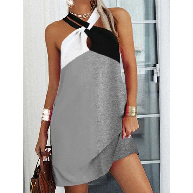 Luipaard Patchwork Print Zomerjurk