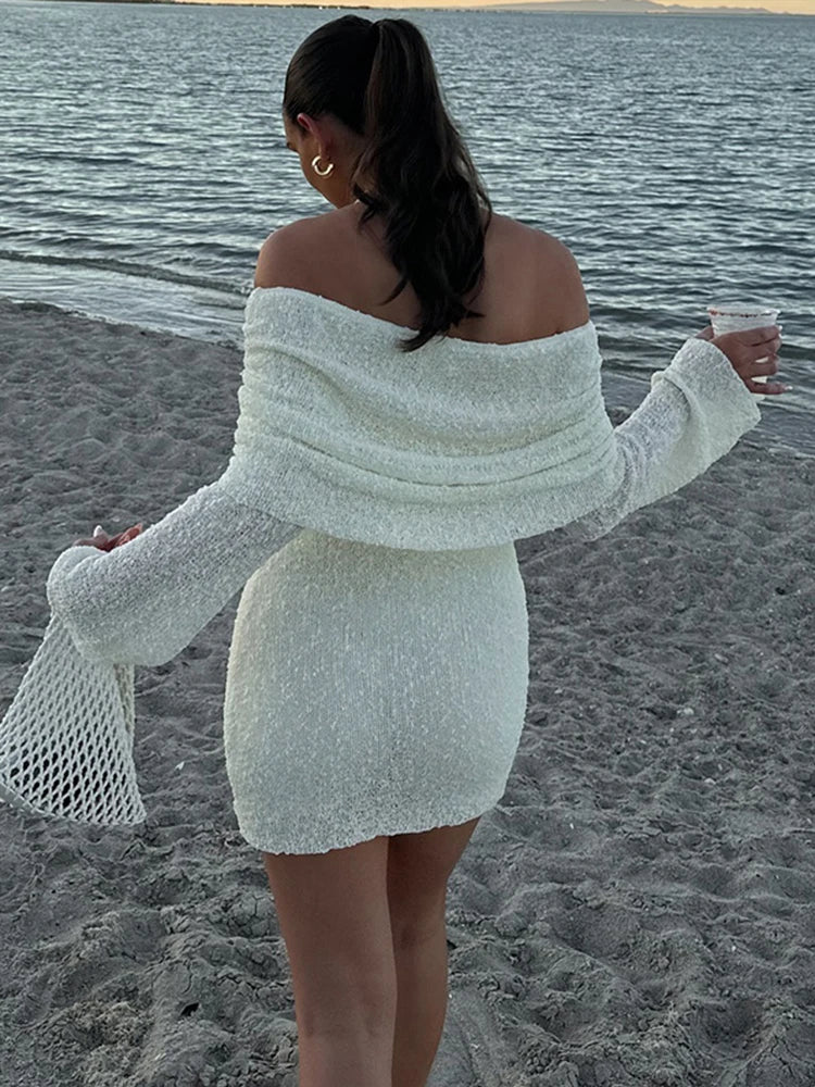 Divine Chic Sexy Off Shoulder Mini Jurk