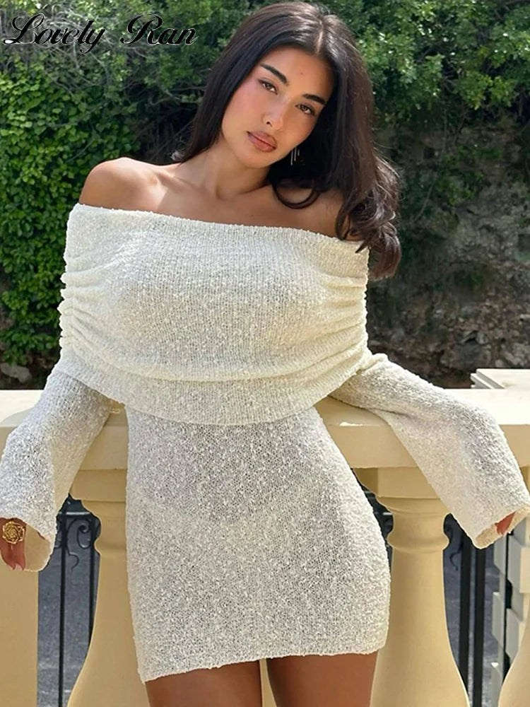 Divine Chic Sexy Off Shoulder Mini Jurk