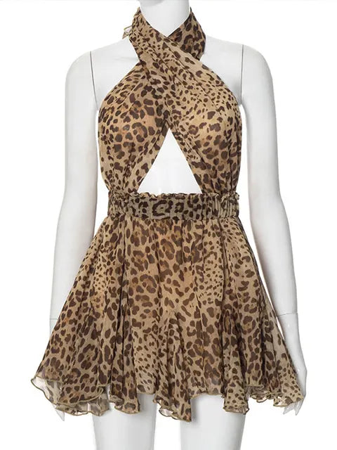 BelleFemme Olijfgroene Mini Geplooide Rok Set