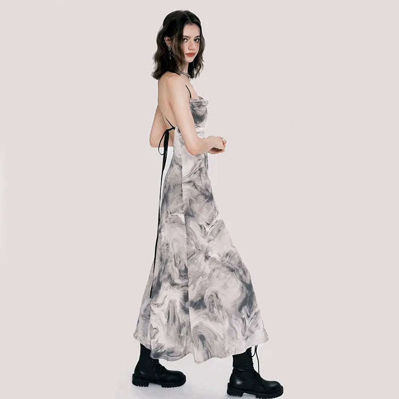 Spaghettibandjes Tie-Dye Jurk van Glamourista
