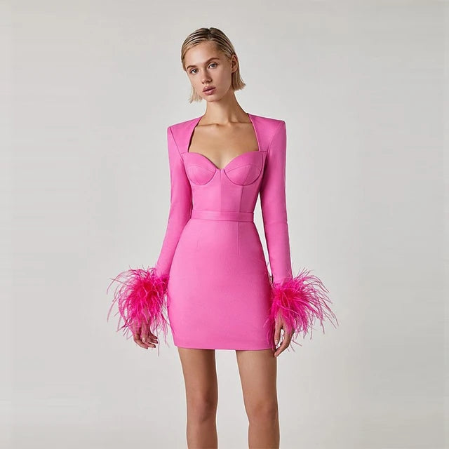 Celeste Sexy Bandage Mini-Jurk Voor Dames