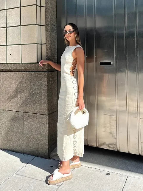 Lumina Ring-Verbonden Maxi Jurk