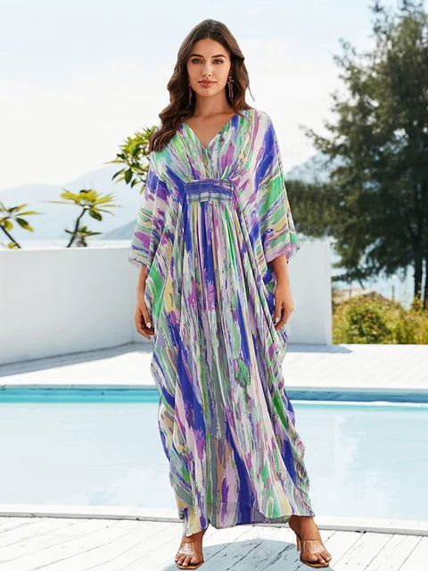 Charmanter sommerlicher V-Ausschnitt Kaftan von Aloha Breeze