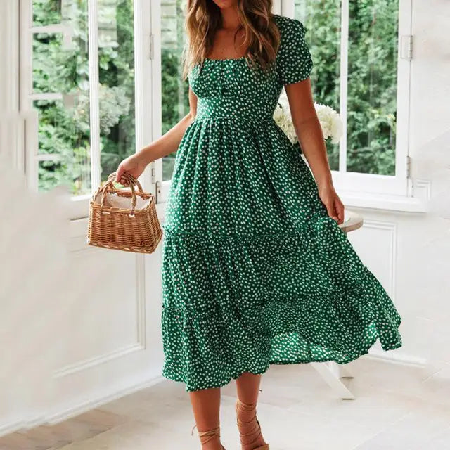 Sexy Bloemenprint Boho Zomerjurk van Boho Breeze