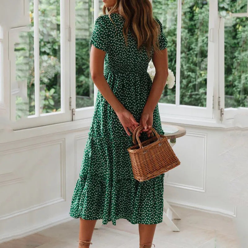 Sexy Bloemenprint Boho Zomerjurk van Boho Breeze