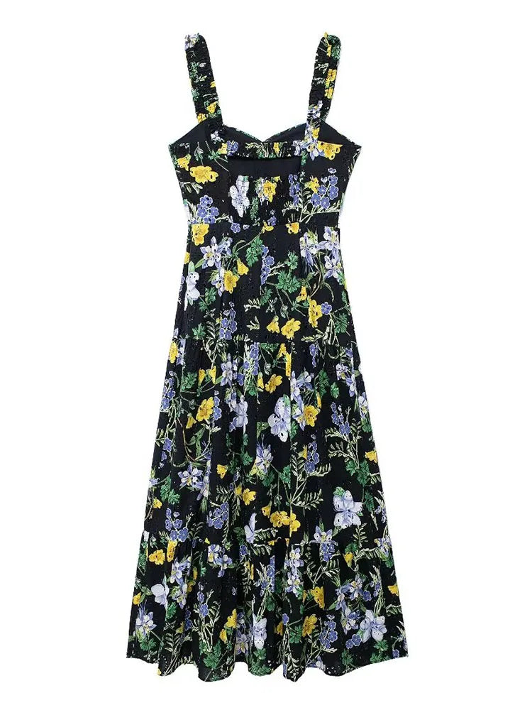 Riviera Leeter Vestito Midi Estivo Senza Maniche