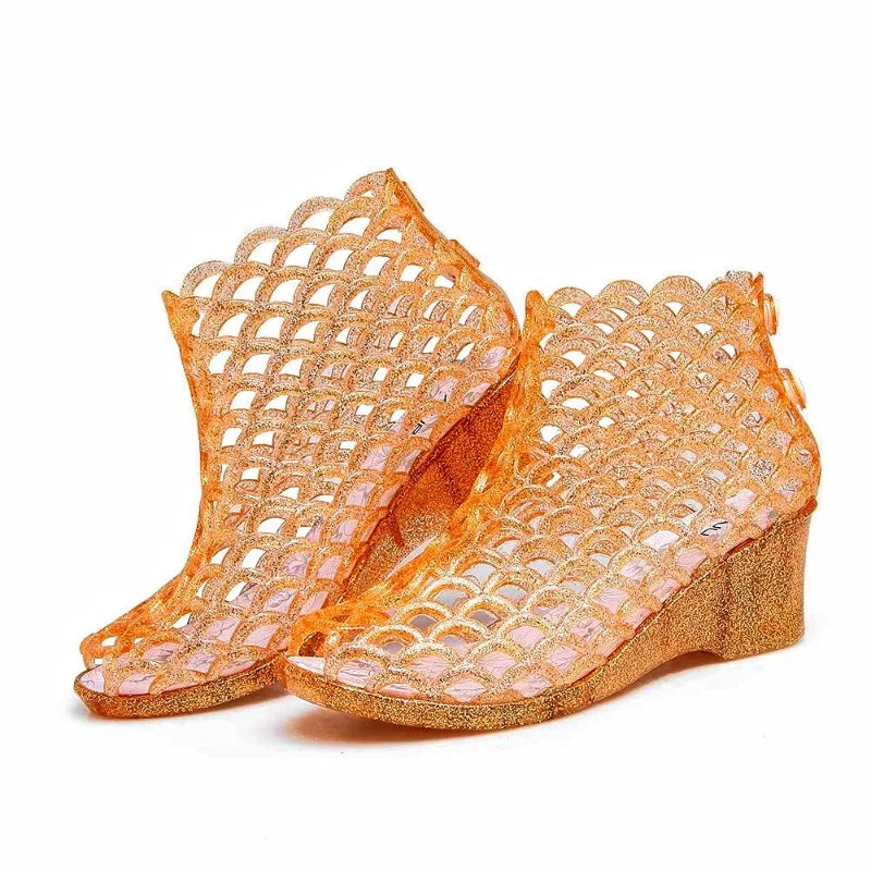 LuxeVoet Sommer Keilabsatz Sandalen