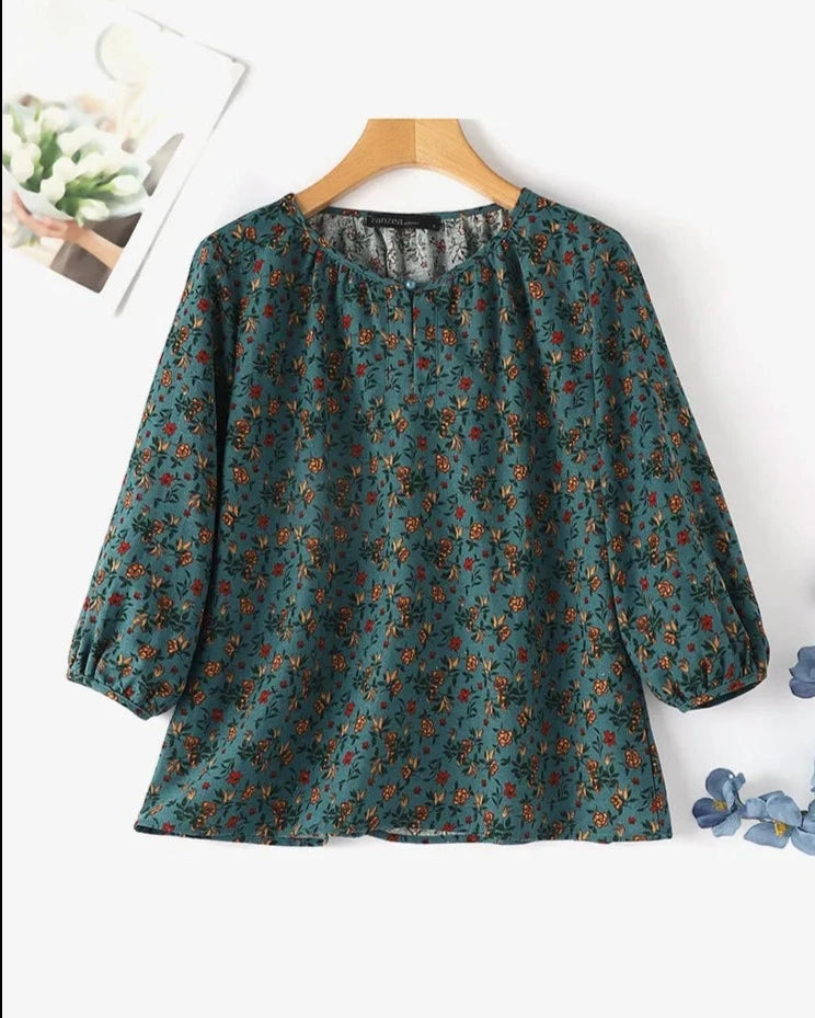 BohoChic Blumenmuster Tunika Top