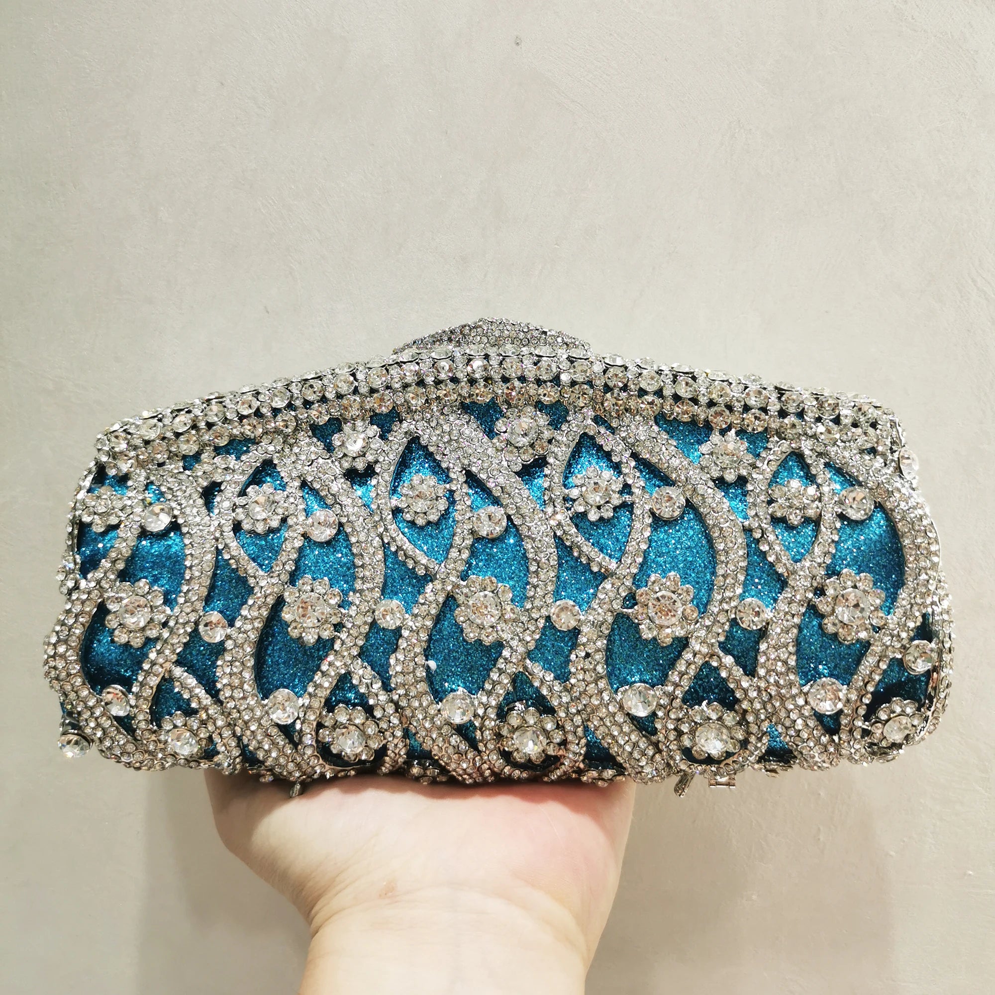 SkyLuxe Sky Blue Clutch