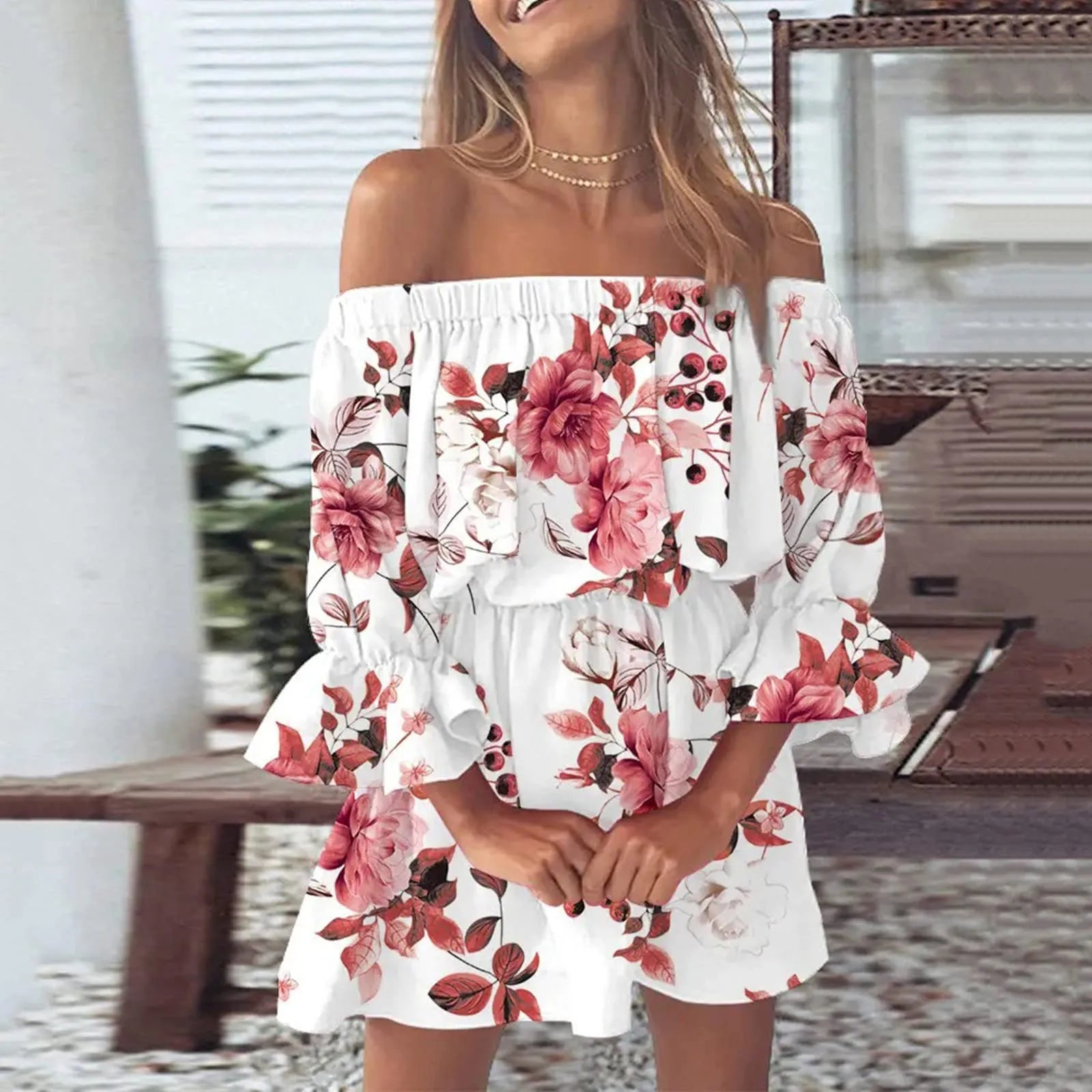 LuxeZomer Boho Abito Estivo