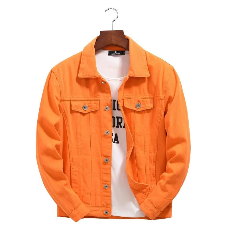Raf | Loose denim jacket for men | Orange