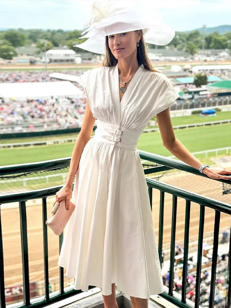 ElegantGlow Vestito da festa bianco