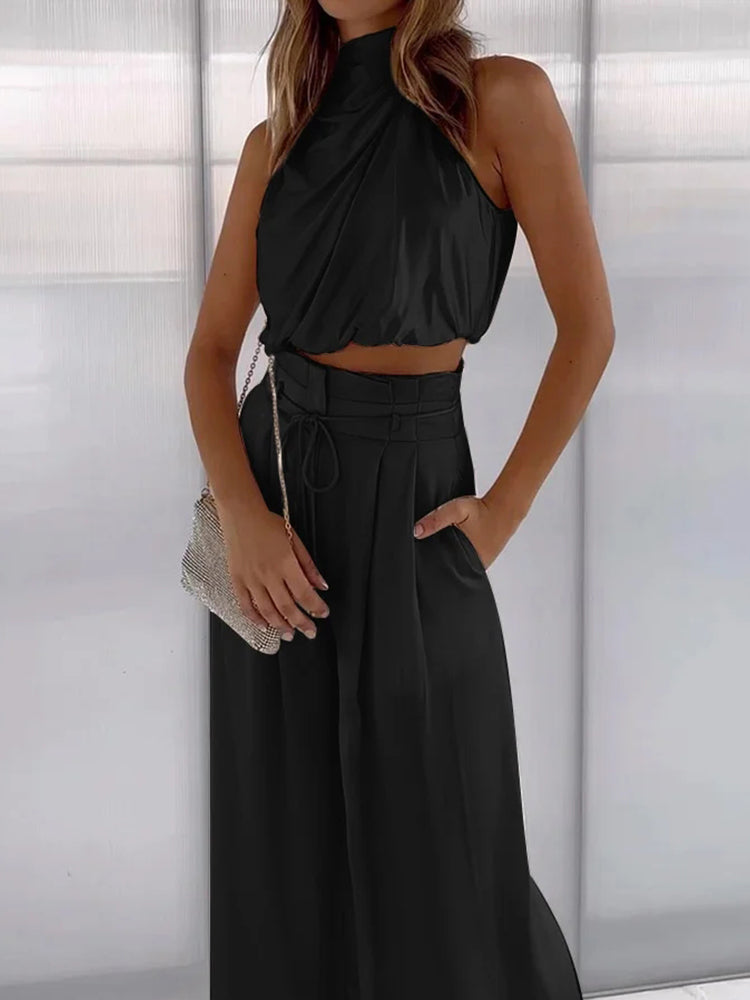 Vicky Tweedelige Broekenset voor Zomerse Elegantie