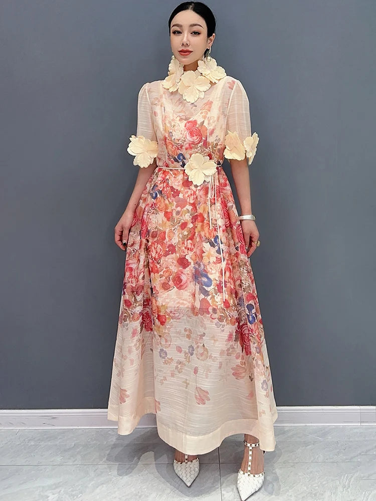 LunaModa Betörendes Sommerkleid mit großem Saum