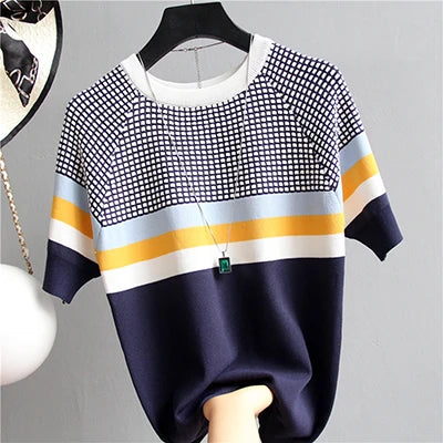 BellaVintage Camicia Estiva a Righe per Donne