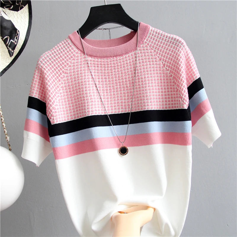BellaVintage Camicia Estiva a Righe per Donne