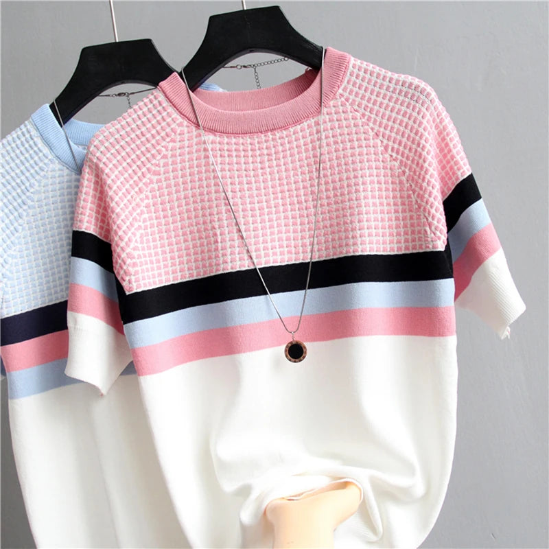 BellaVintage Camicia Estiva a Righe per Donne