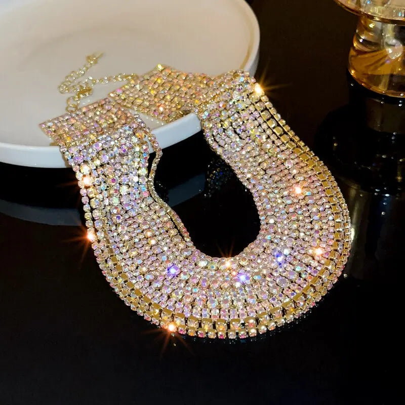 Stella Luxe Rhinestone Choker Necklace