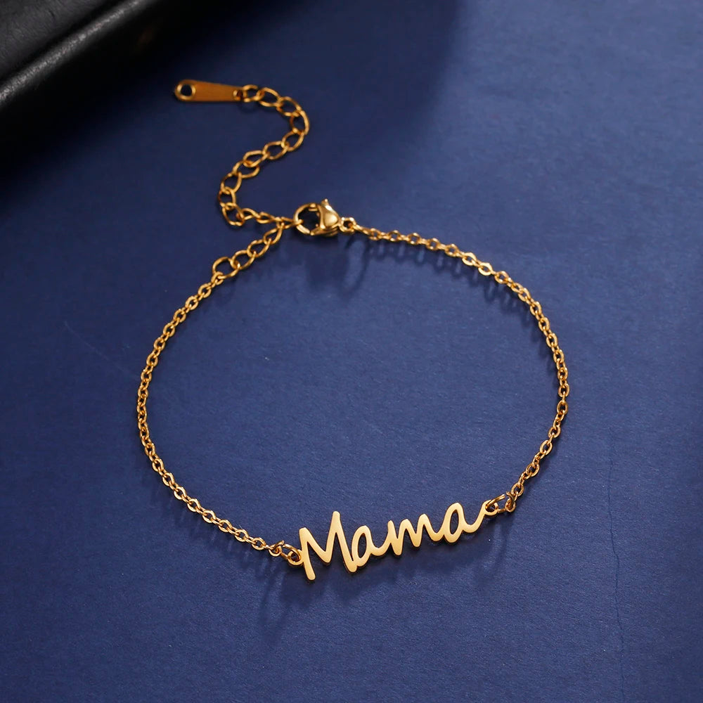 Motherly Love Double-layer Beaded Bracelet of Stainless Steel