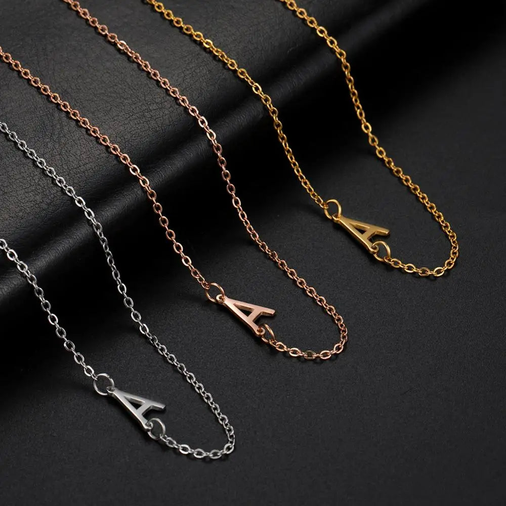 Enchanting "Skyrim" Stainless Steel Initial Pendant for Women